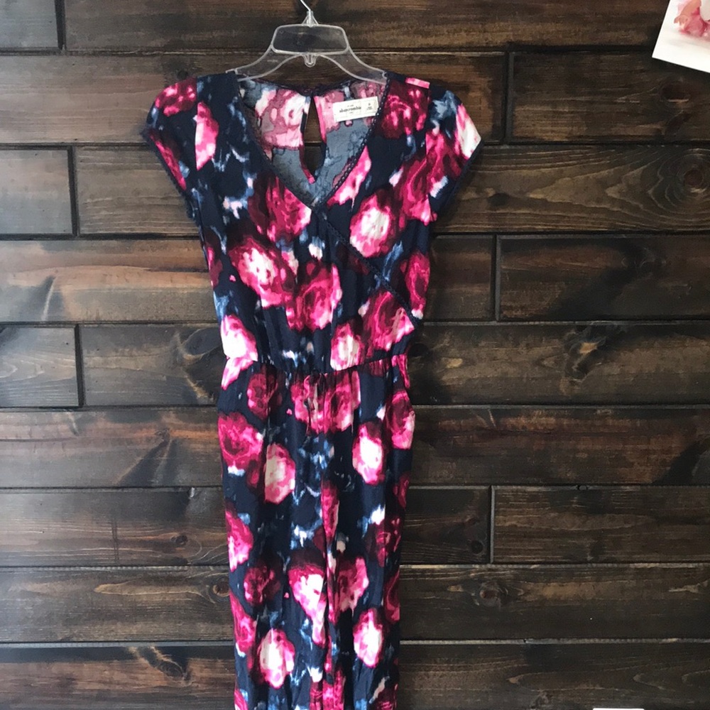 Abercrombie kids floral jumpsuit